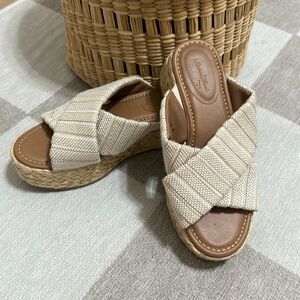 Neutral Stripe Espadrille Sandals